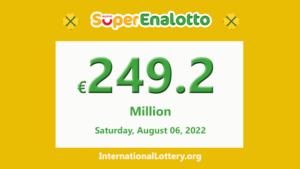 超奖SuperEnalotto正变得越来越热门，奖金高达€249,200,000。
